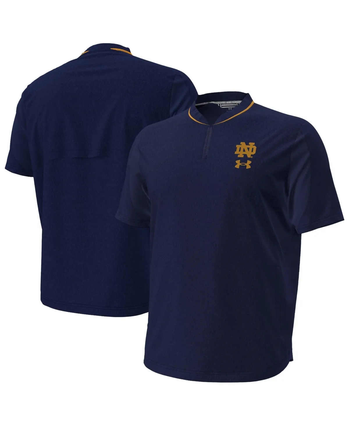 Notre Dame Fighting Irish Sideline Motivate Mock Collar Quarter-Zip Relaxed-Fit Pullover by Under Armour