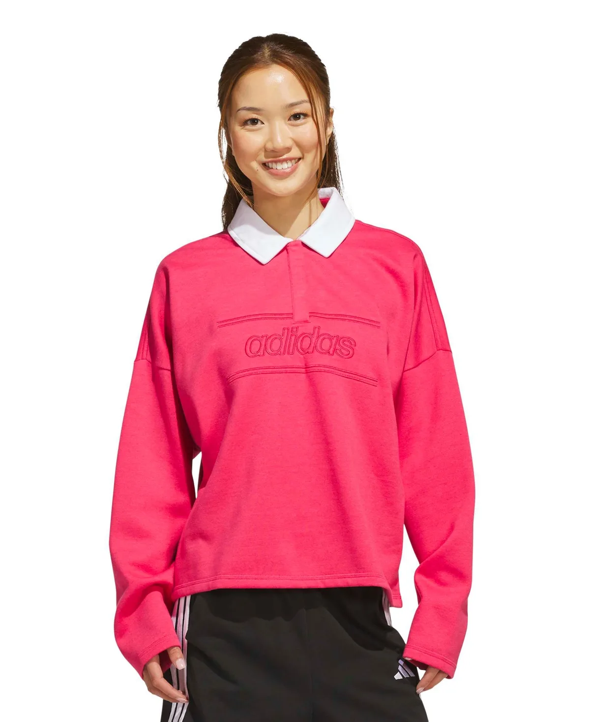 Elevated Everyday V-Neck Graphic Sweatshirt by adidas