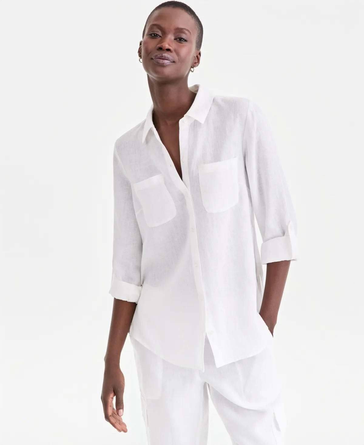 100% Linen Shirt by Charter Club