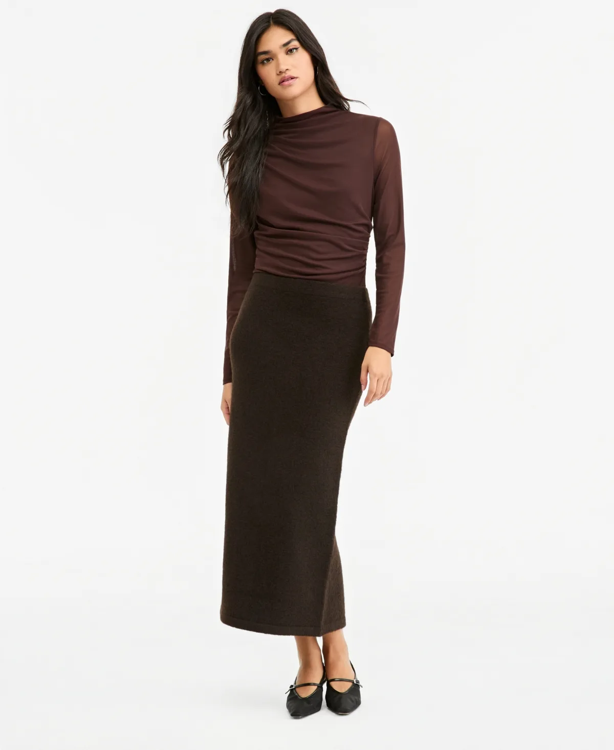 Sweater-Knit High-Waisted Maxi Skirt by Bar III