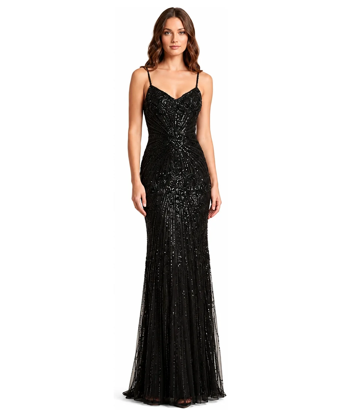 Strapless Beaded Gown