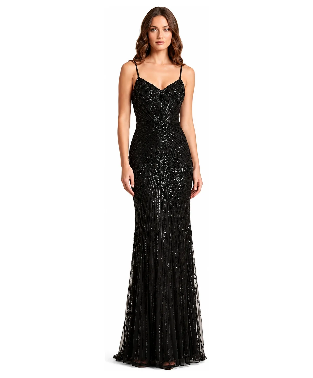 Strapless Beaded Gown by Lara