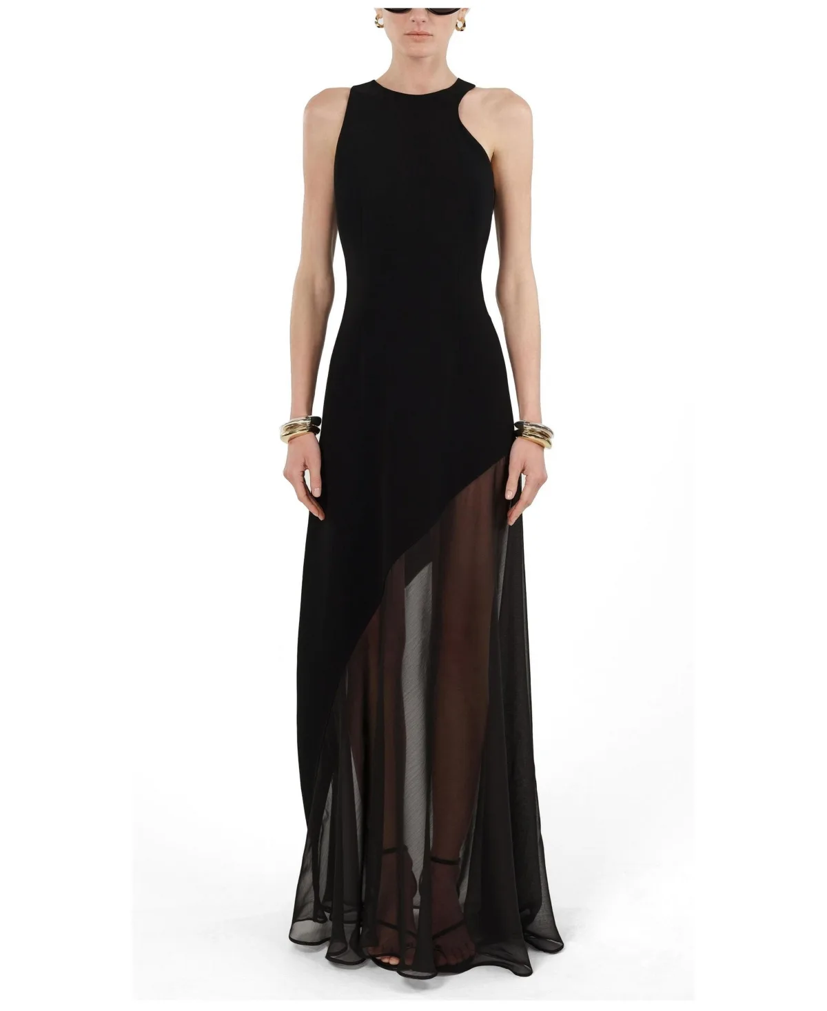 Sheer Detail Maxi Dress by Nocturne