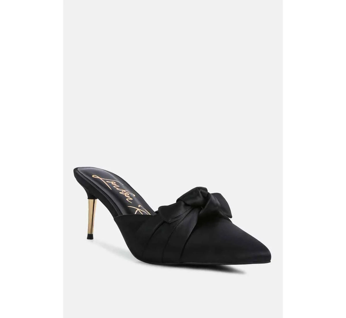 Queenie Satin Stiletto Mule