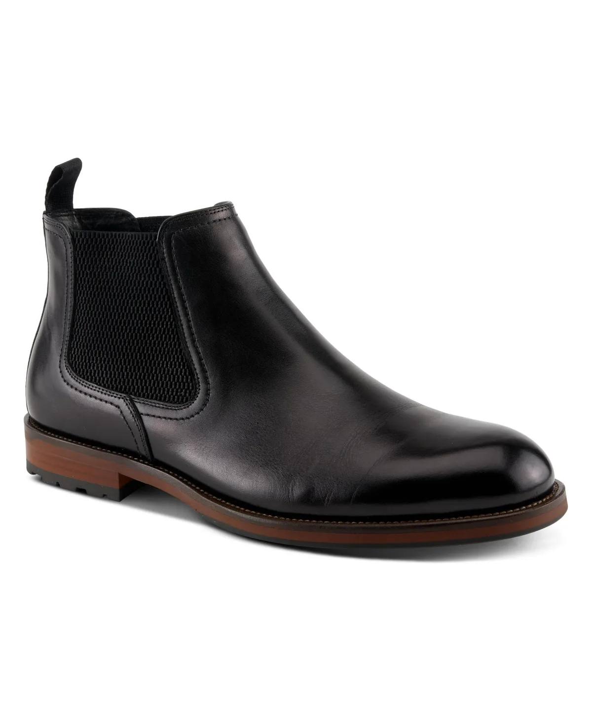 Baxter Leather Rubber-Sole Chelsea Boots by Spring Step