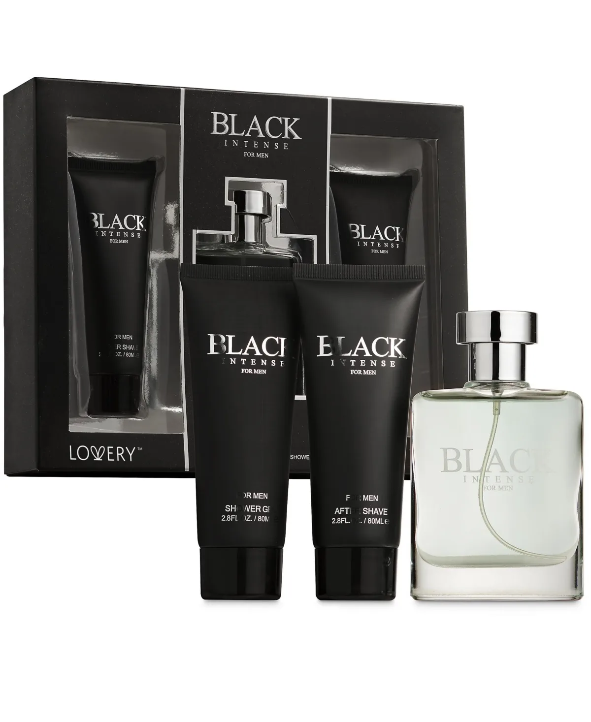 Intense Bath and Body Home Spa Gift - 3 Piece Beauty Set by Lovery