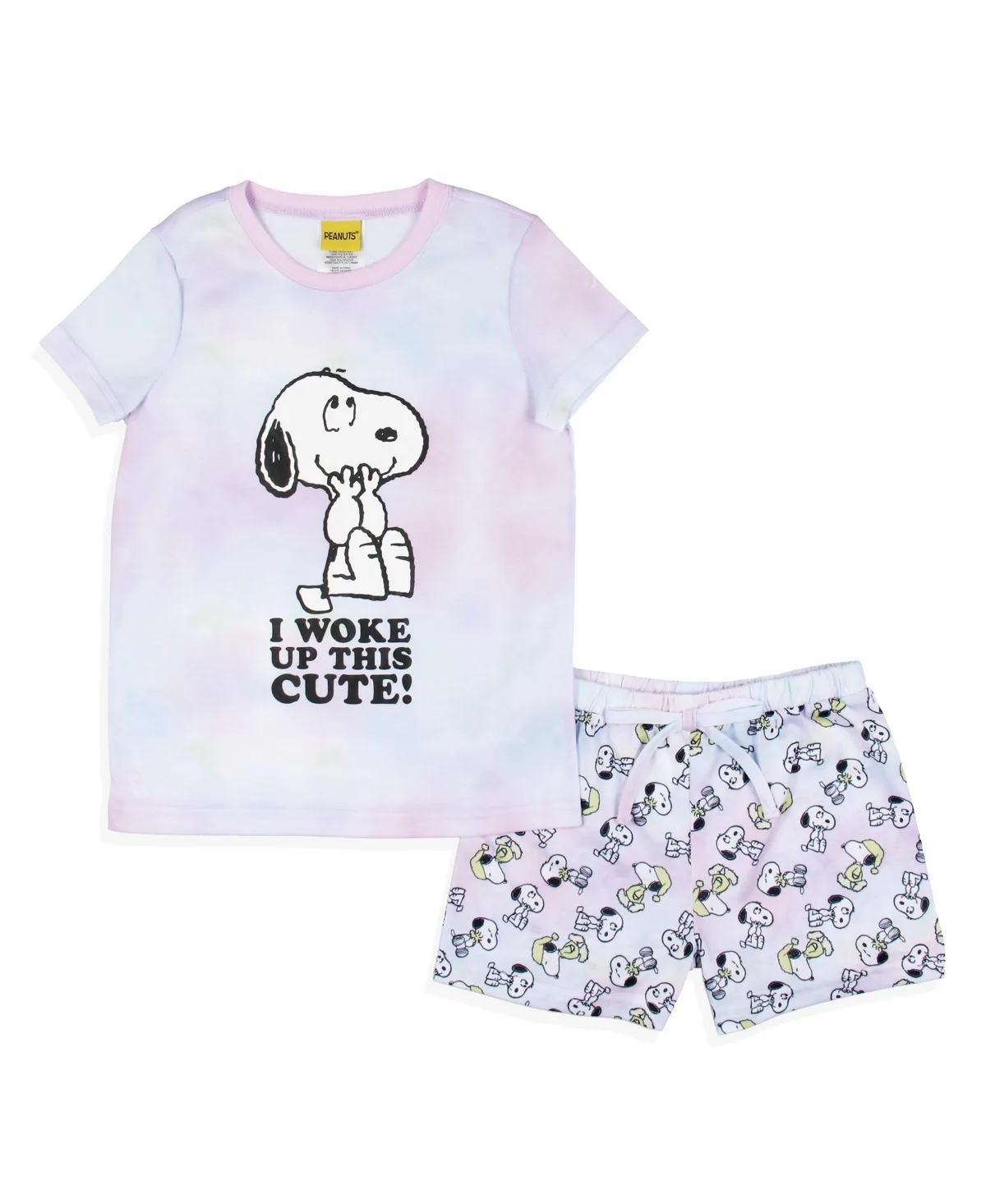 Peanuts I Woke Up This Cute Snoopy Tie-Dye Sleep Pajama Set by Peanuts