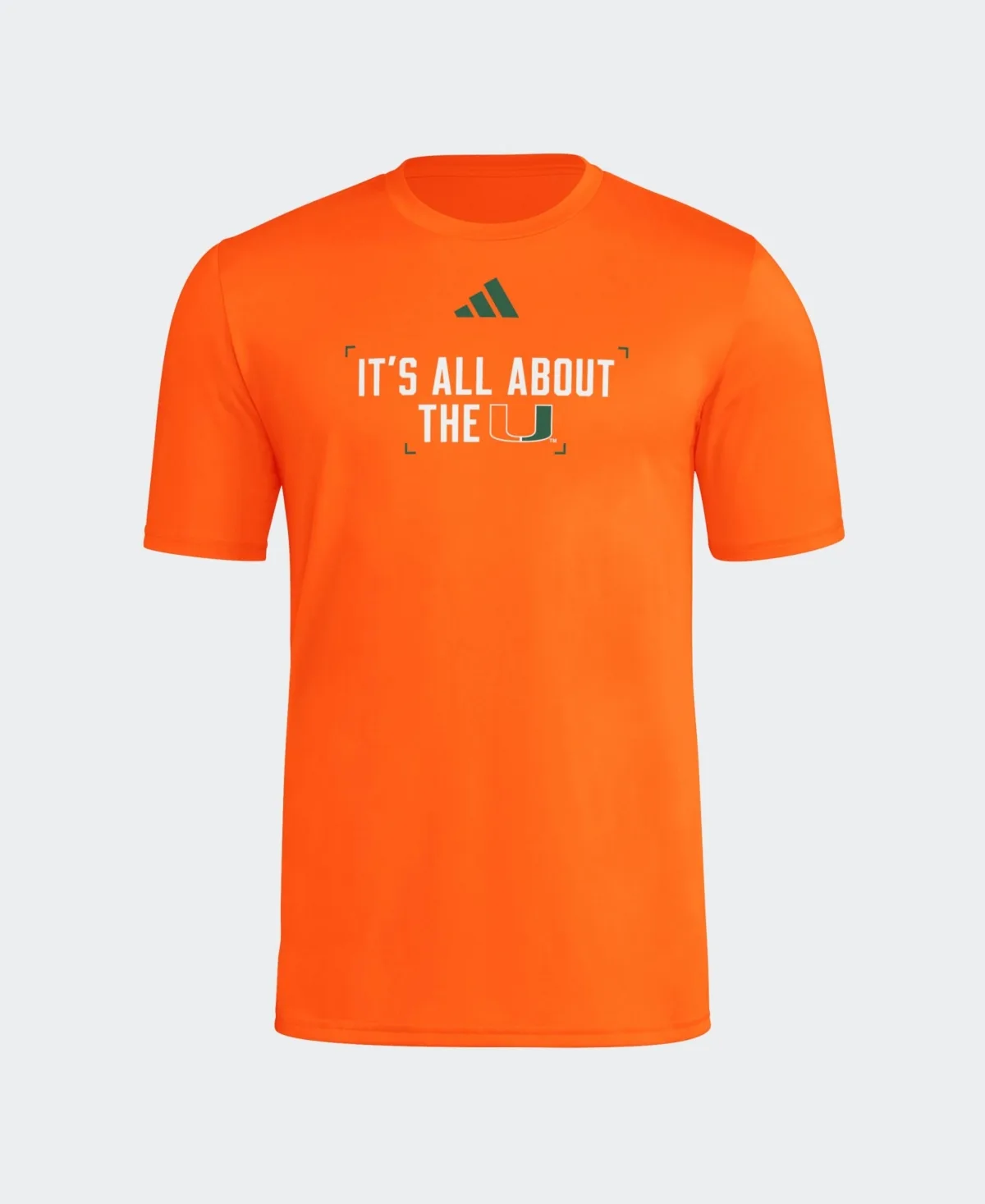Miami Hurricanes Pre-Game Crewneck Graphic T-Shirt by adidas
