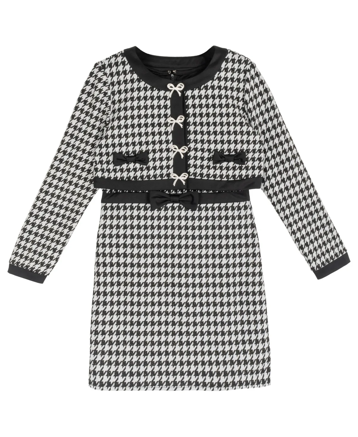 Round Neck Long-Sleeve Dress by Rare Editions