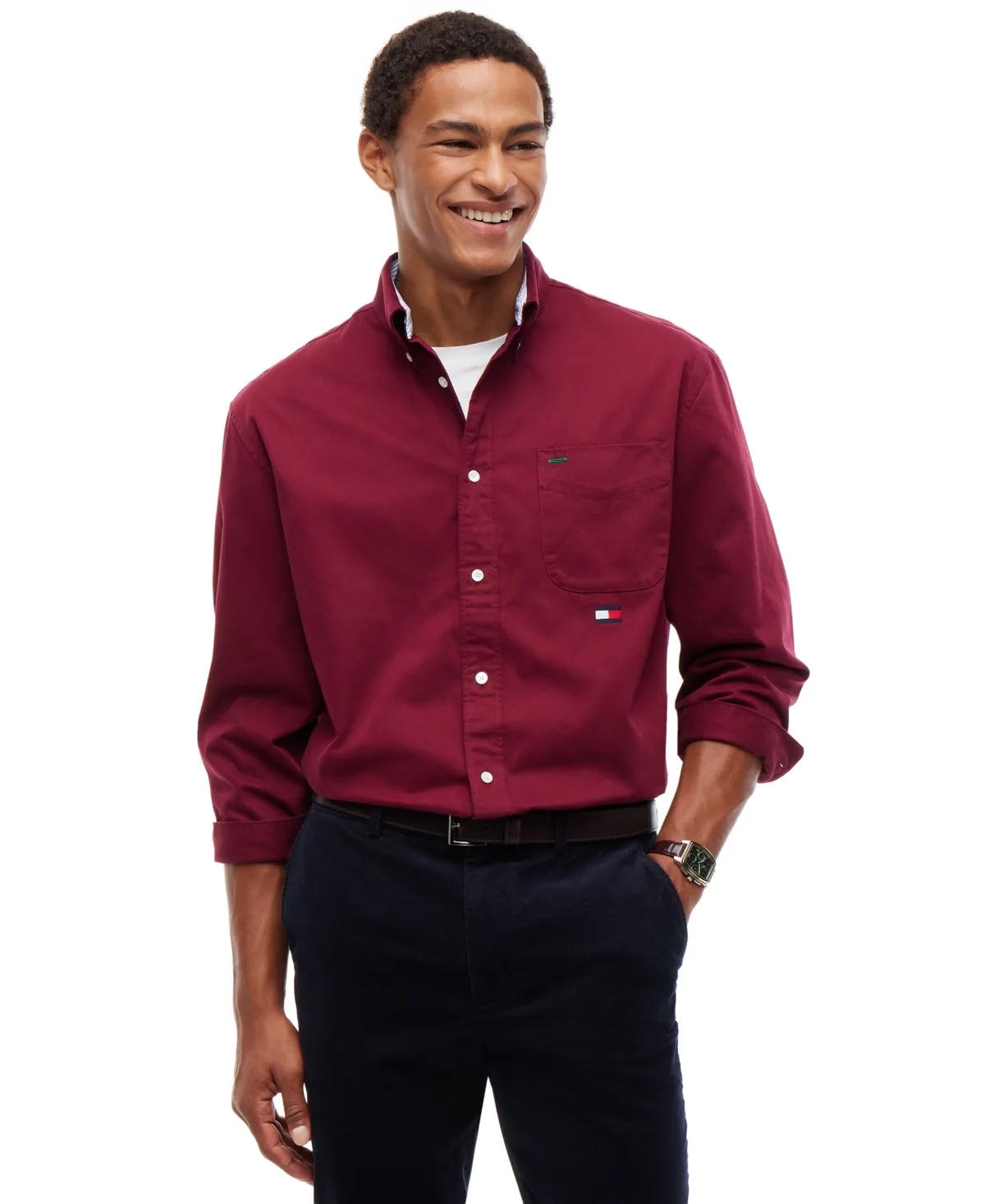 American Icons Relaxed-Fit Twill Button-Down Shirt by Tommy Hilfiger