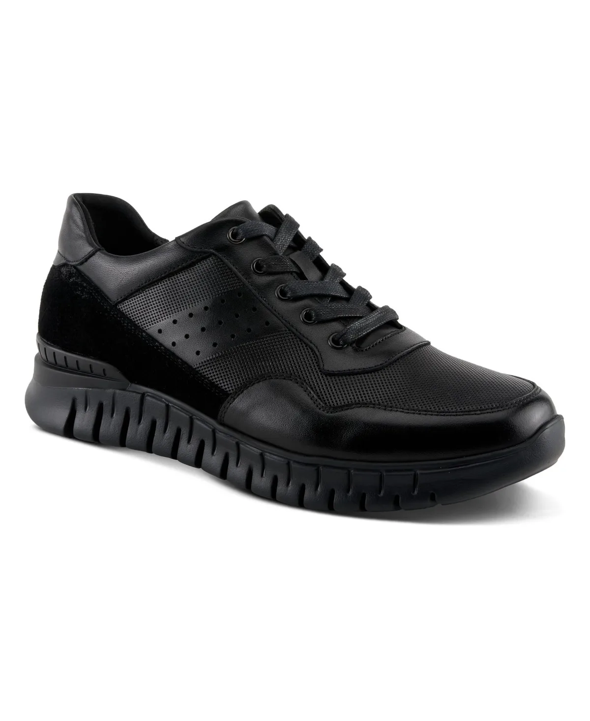 Alton Leather and Suede Sneakers with Removable Insoles by Spring Step