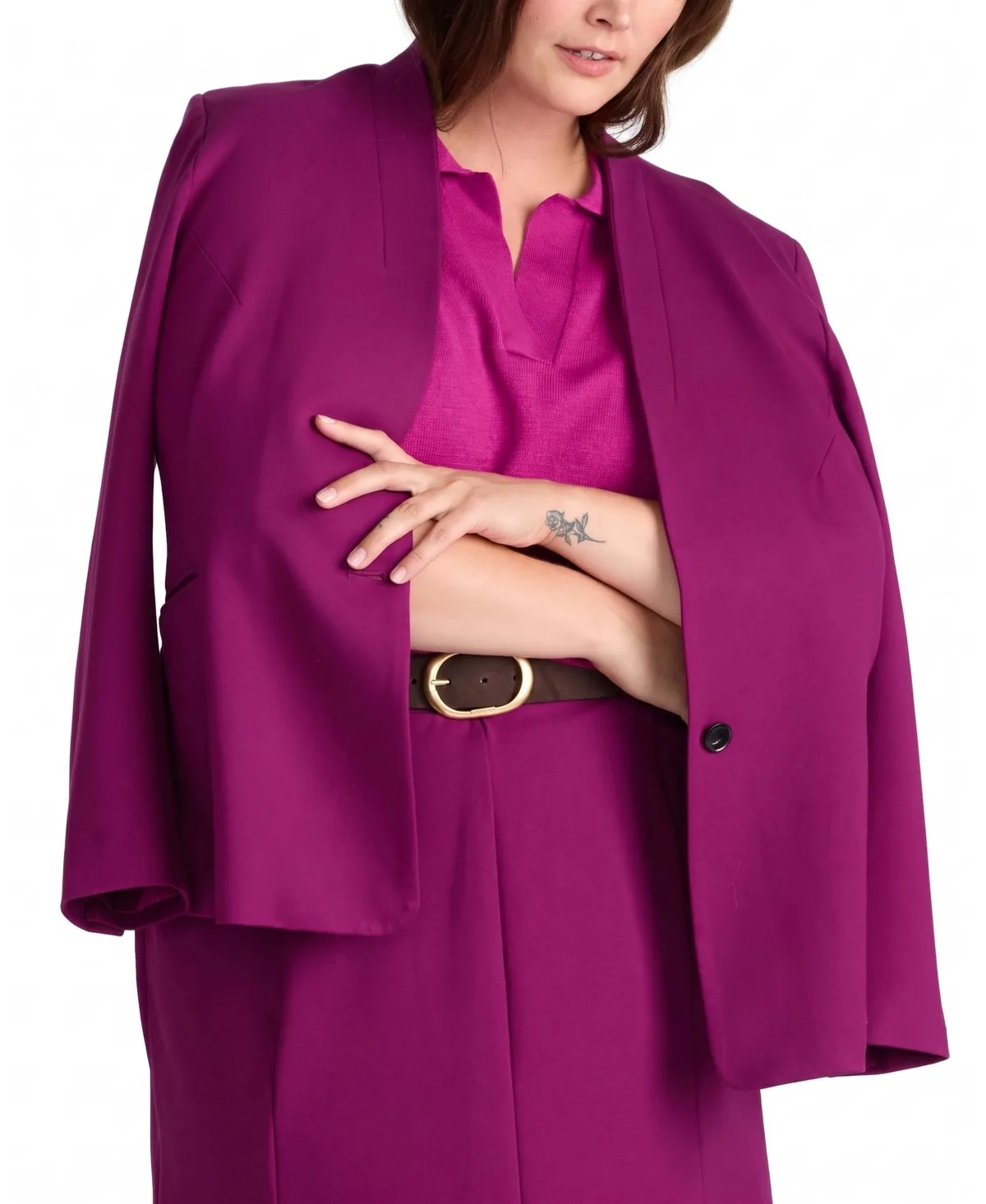 Lennox Collarless Ponte Blazer by Universal Standard