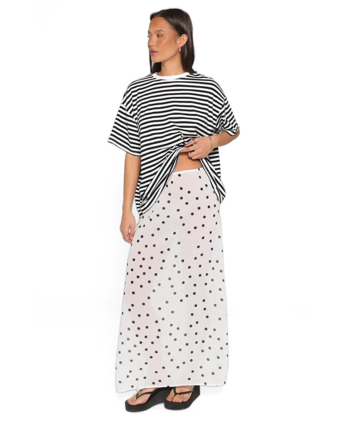 Tammi Oversized High-Rise Midi Top and Skirt, 2-Piece Set by Petal and Pup