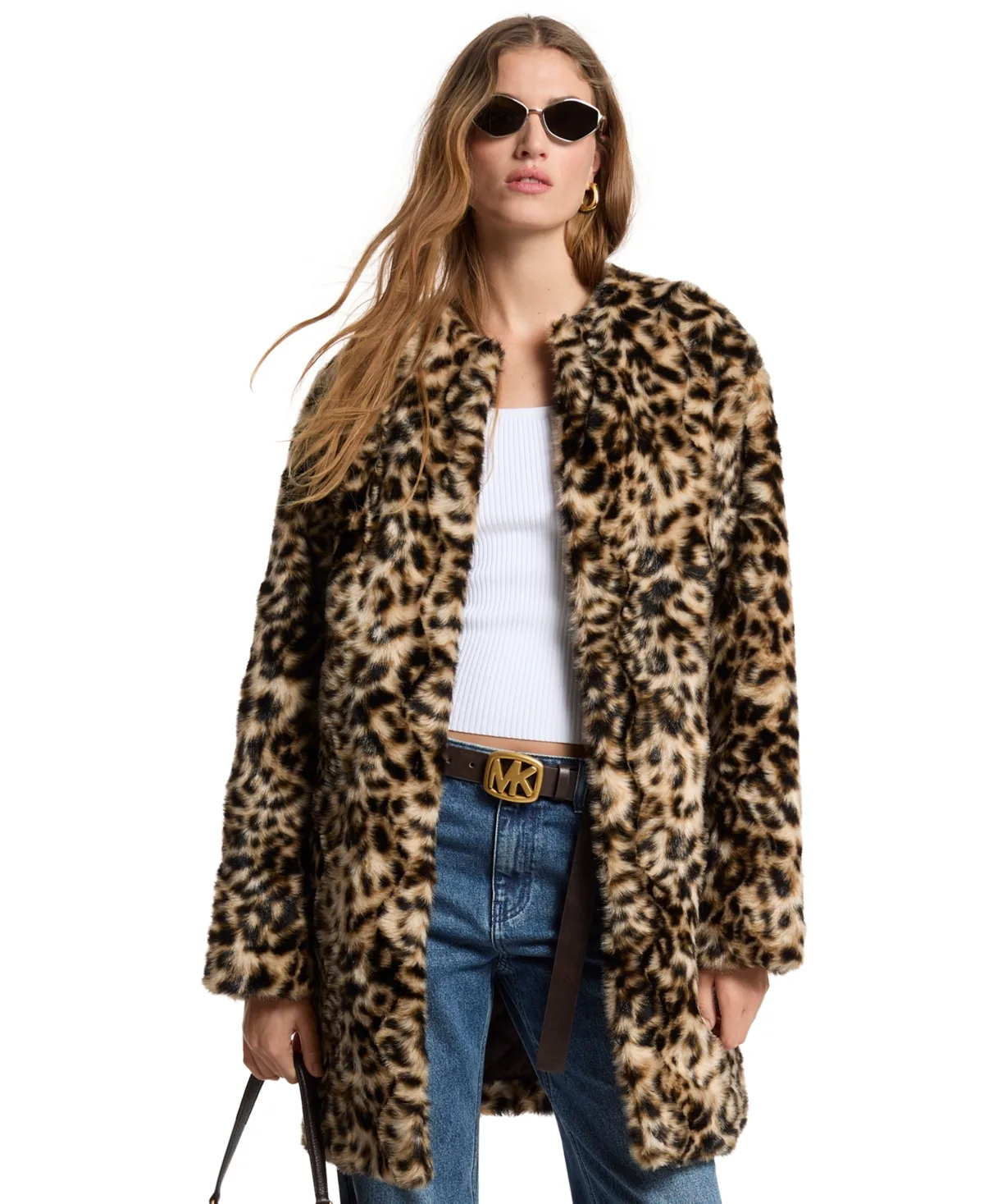 Leopard-Print Faux Fur Coat by MICHAEL Michael Kors
