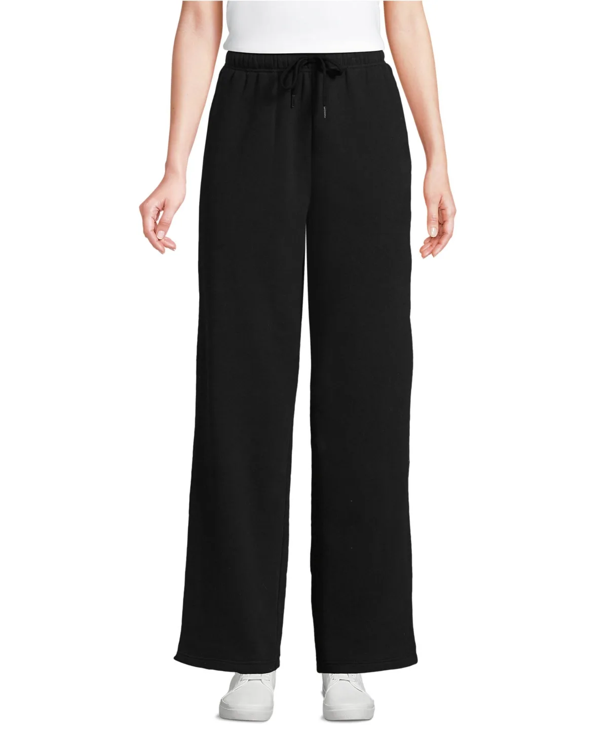Serious Sweats High Rise Relaxed Straight Leg Pants - Set Bottom by Lands' End