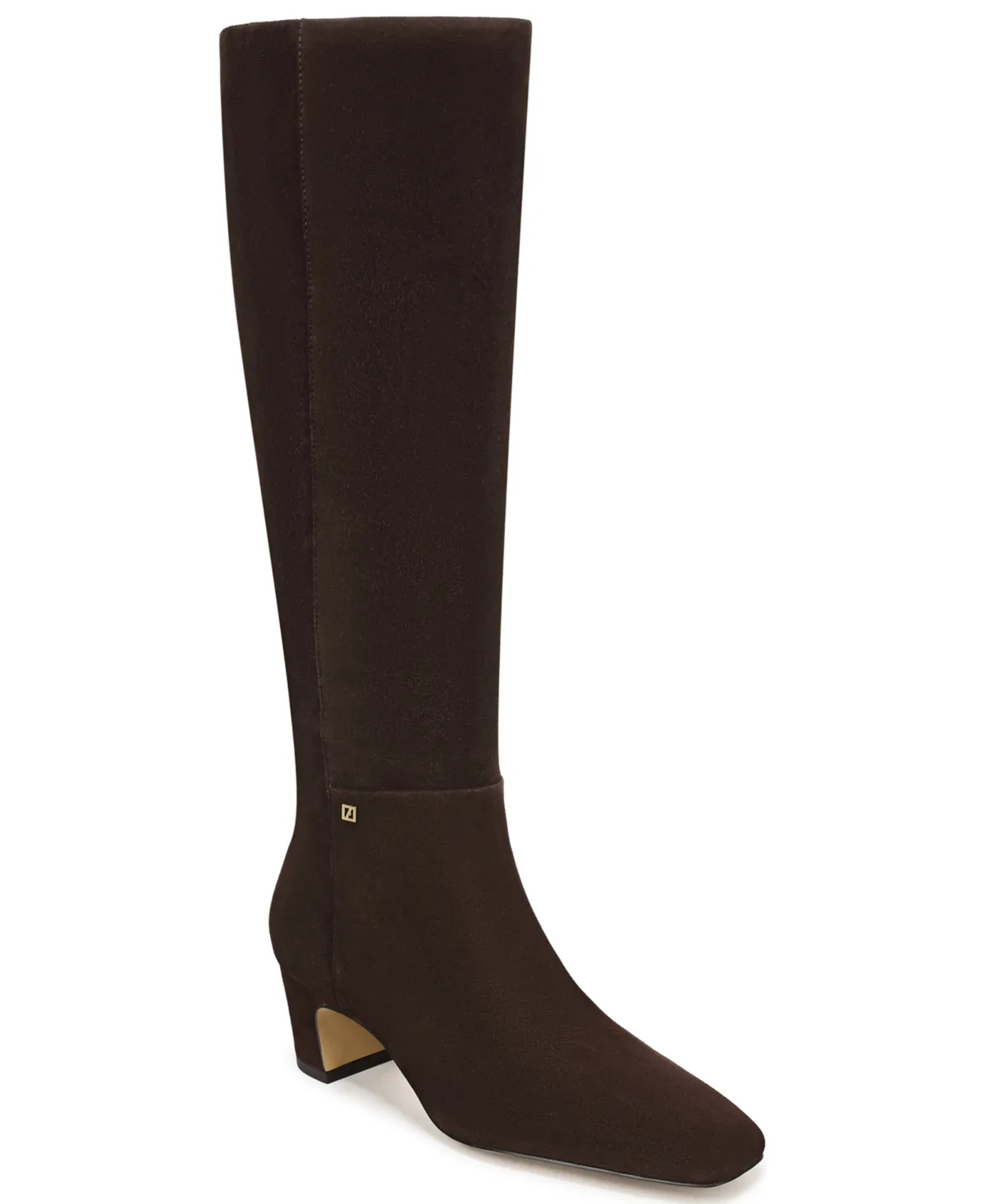 Flexa Shara Square Toe Boots - Suede Wide Calf by Franco Sarto