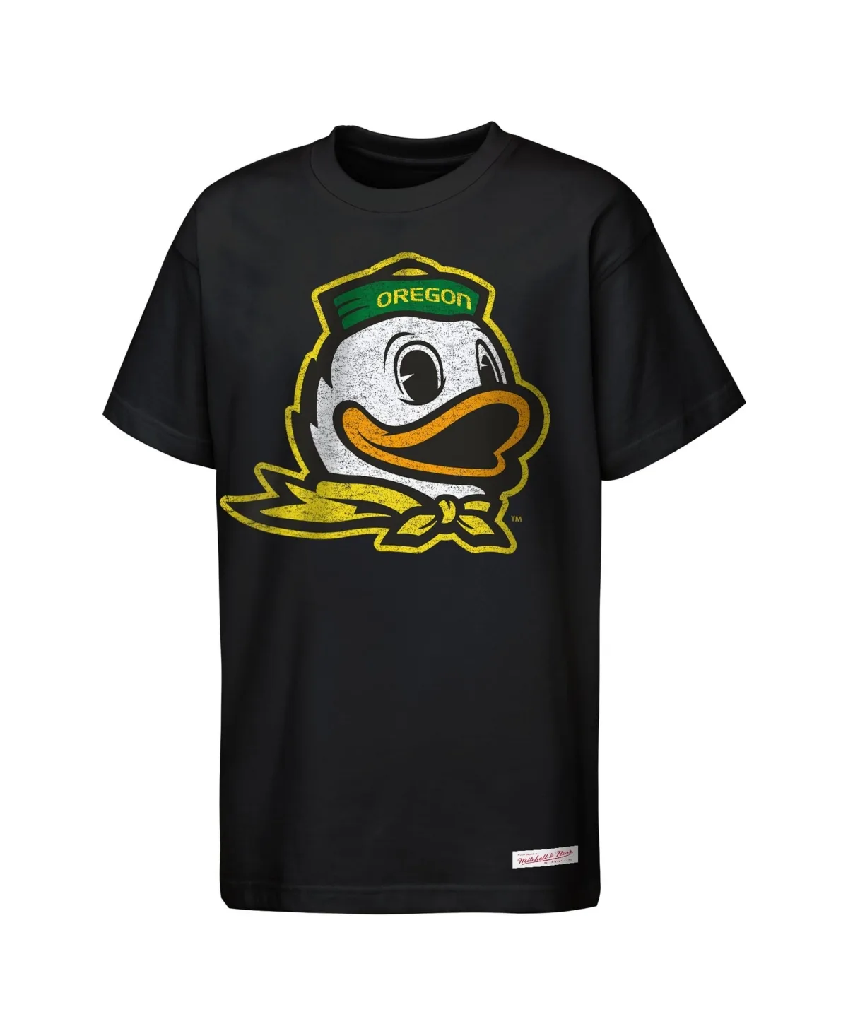 Oregon Ducks Mascot Big Face Heavyweight Cotton T-Shirt by Mitchell & Ness