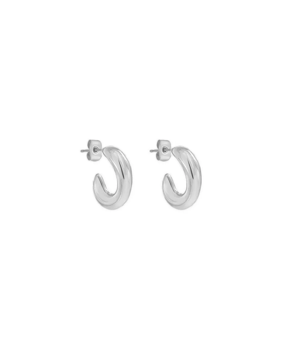 Josh & Chloe Milia Arc Hoop Earrings 14k Gold Plated Minimal Daily Wear