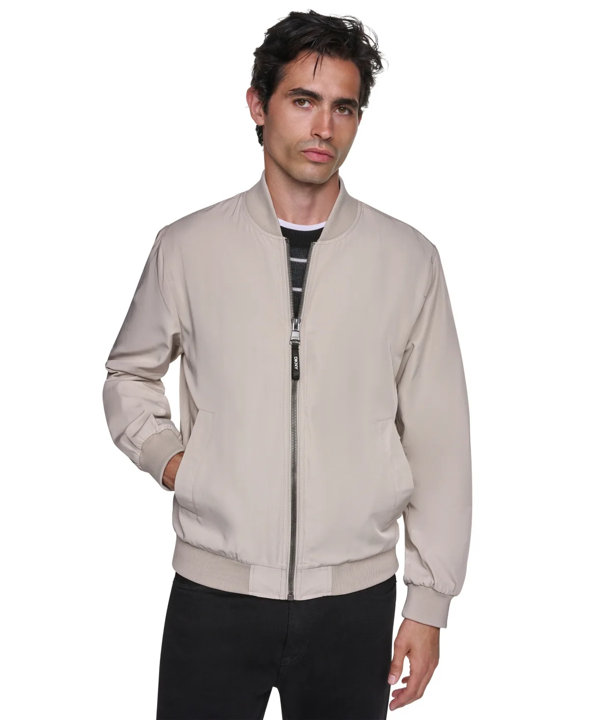 Twill Bomber Jacket - Stone by DKNY