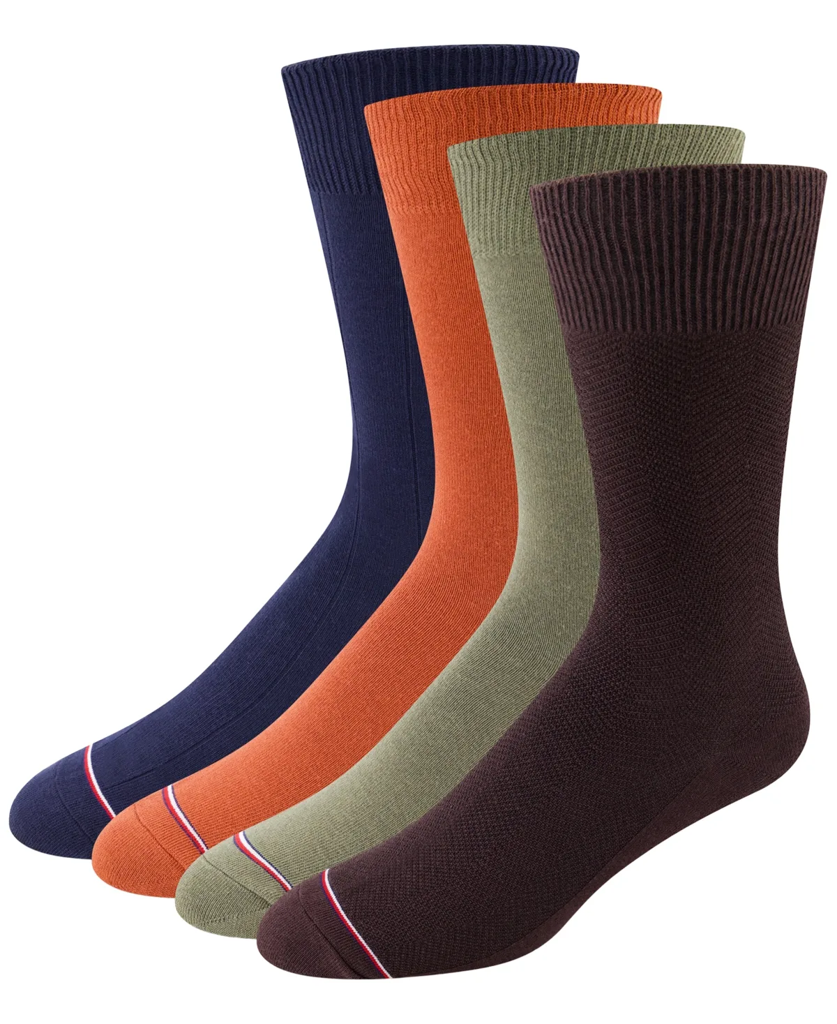 Dress Ribbed-Cuff Crew Socks, 4-Pack by Tommy Hilfiger