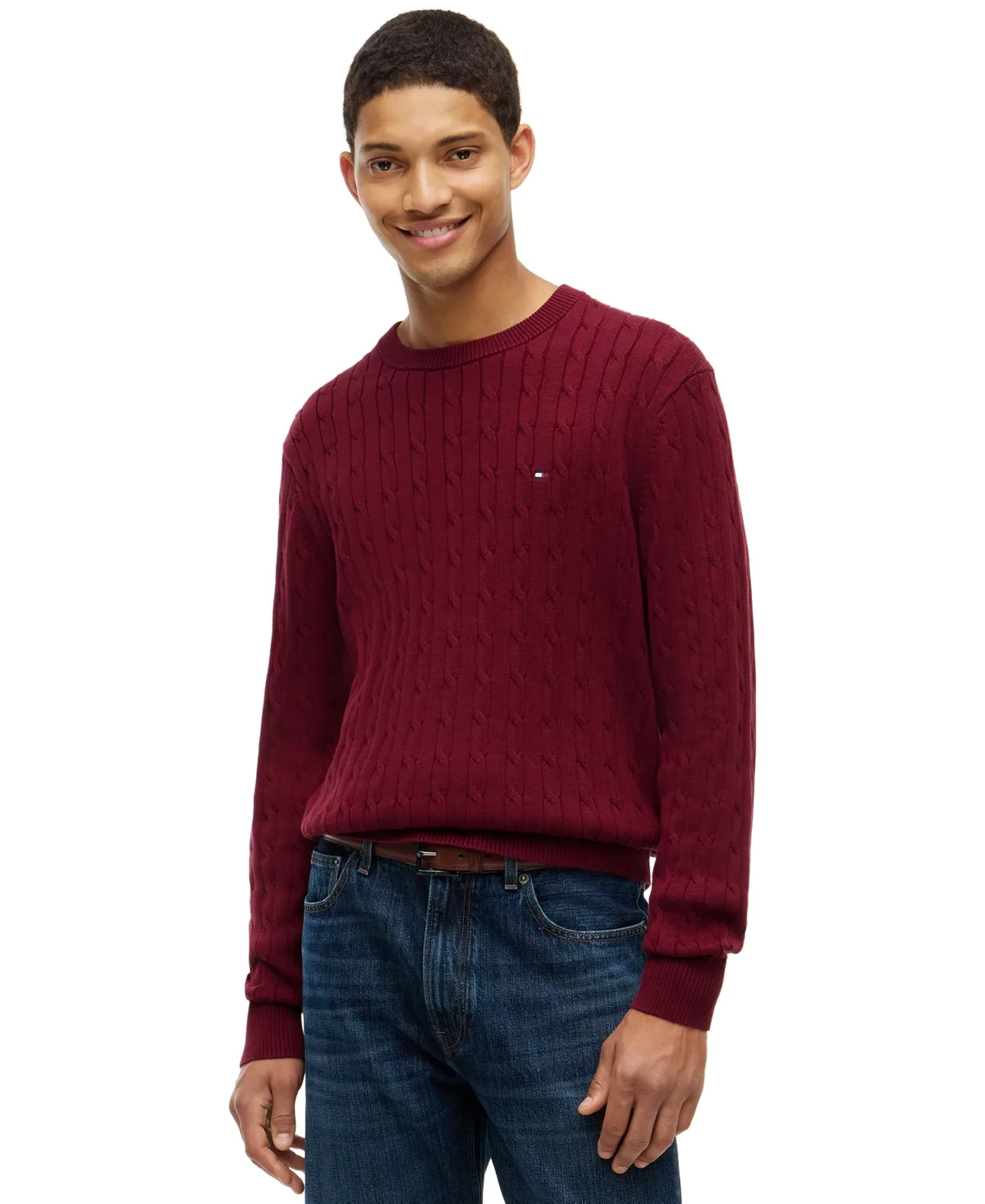 Classic Cable Crewneck Sweater