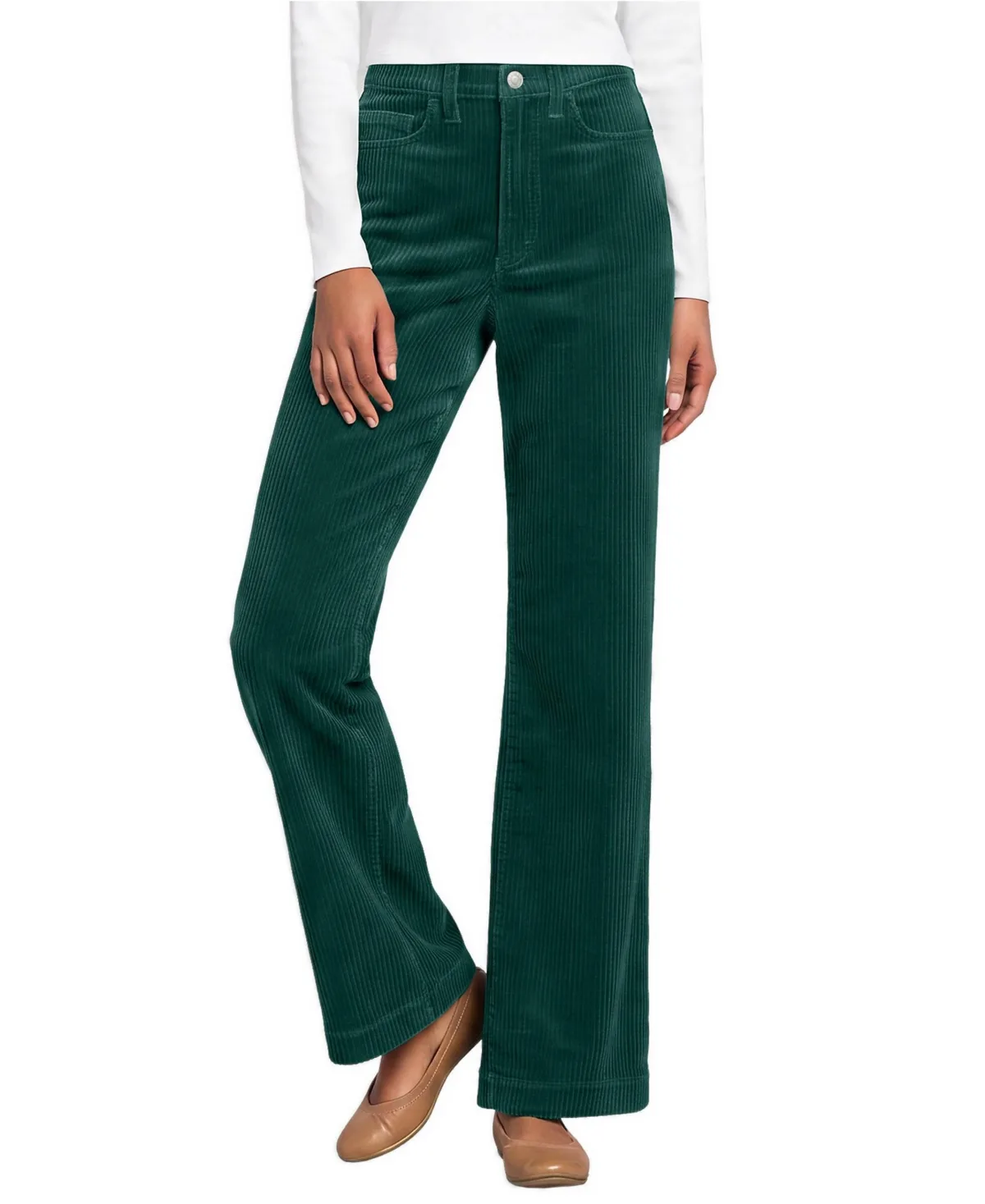 High Rise Wide Leg Corduroy Pants by Lands' End