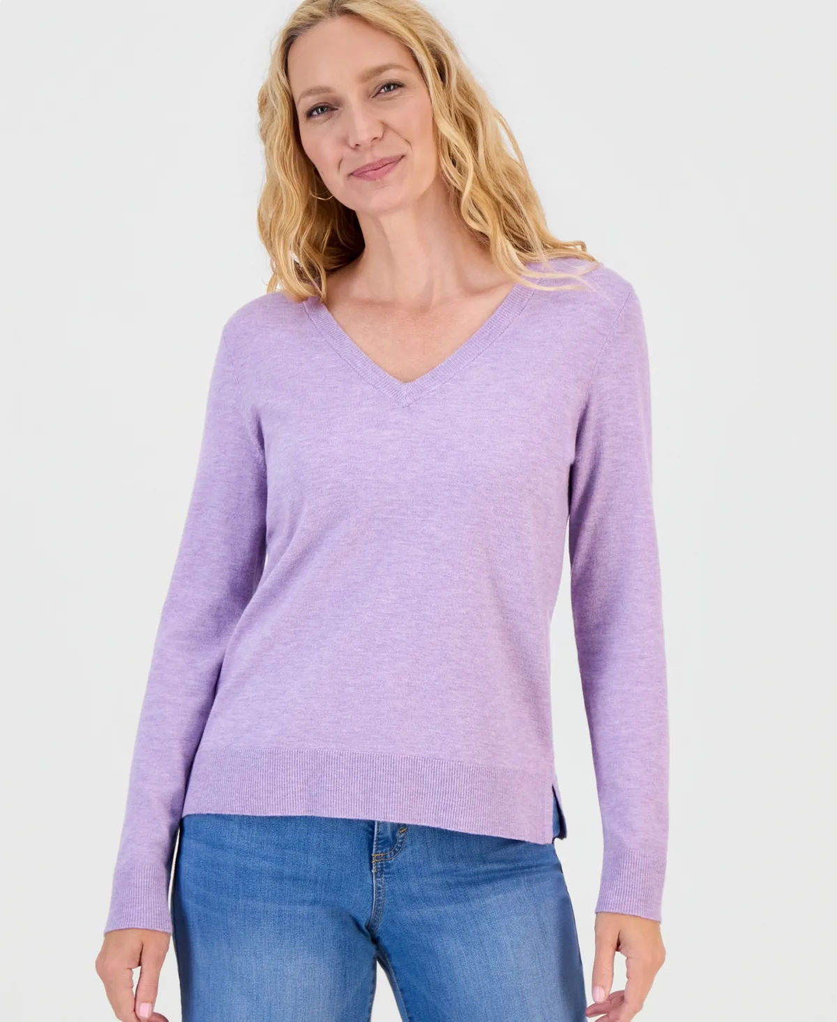 V-Neck Long-Sleeve Sweater