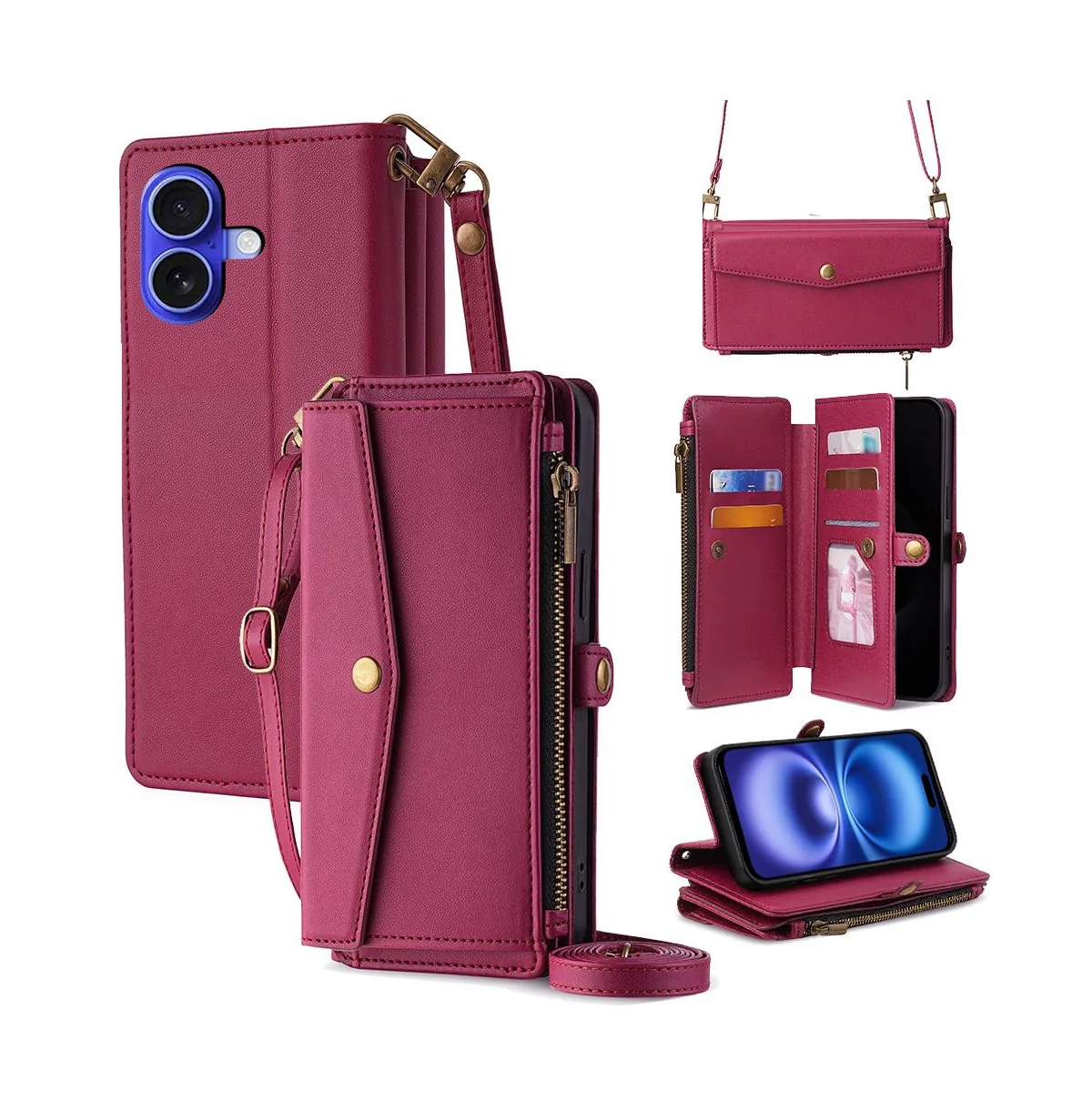 5-In-1 Detachable Straps Wallet Case for iPhone 1217 by Artudatech