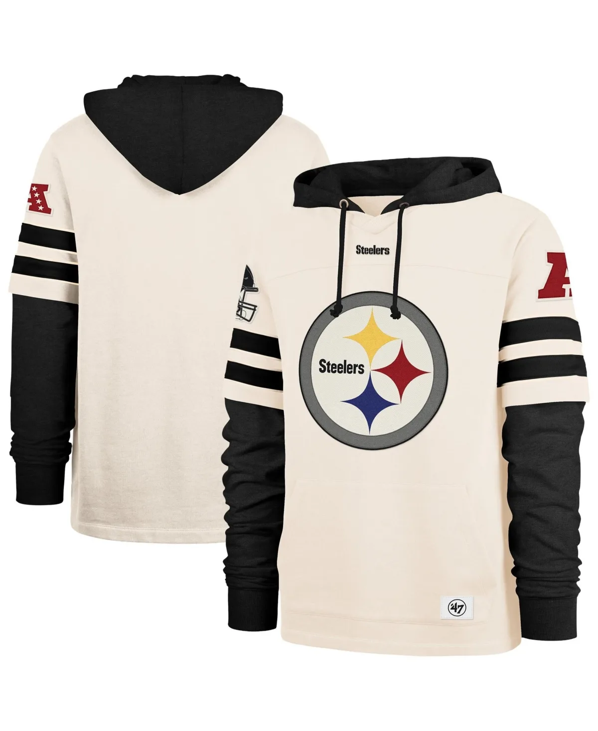 Pittsburgh Steelers Split Zone Lacer Hoodie by 47 Brand