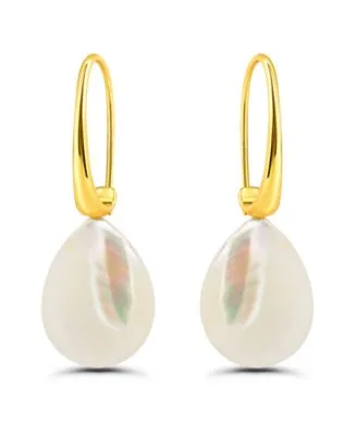 Gold Plated Genuine Stone Teardrop Hardwire Fishhook Drop Earrings by Macy's