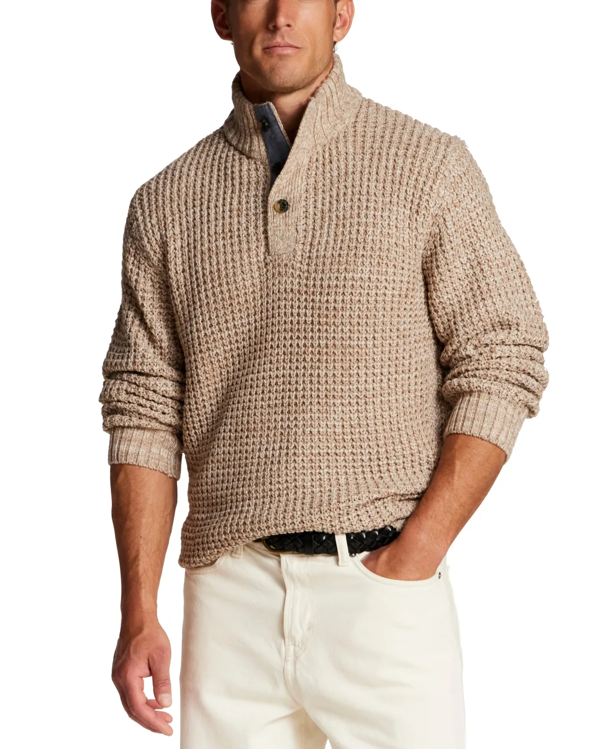 Textured Mock Neck Sweater by Weatherproof Vintage