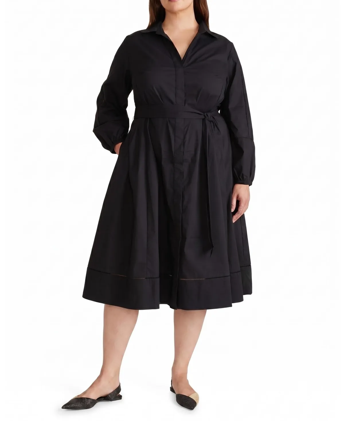 Yuli Stretch Poplin Shirtdress by Universal Standard