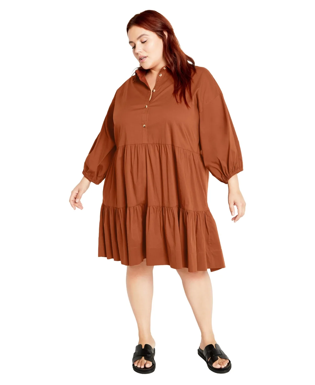Kiara Tiered Cotton-Blend Dress