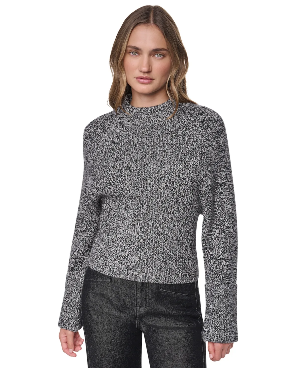 Long-Sleeve Mock-Neck Raglan Sweater by DKNY