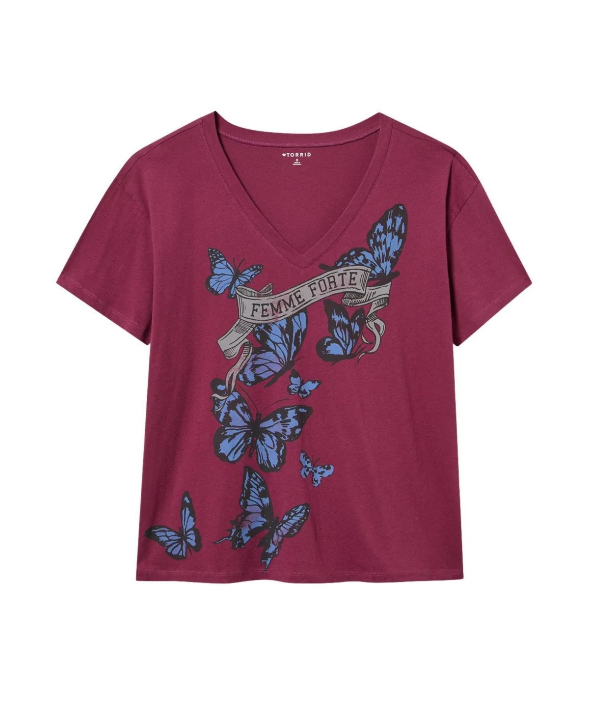 Relaxed-Fit V-Neck T-Shirt by Torrid