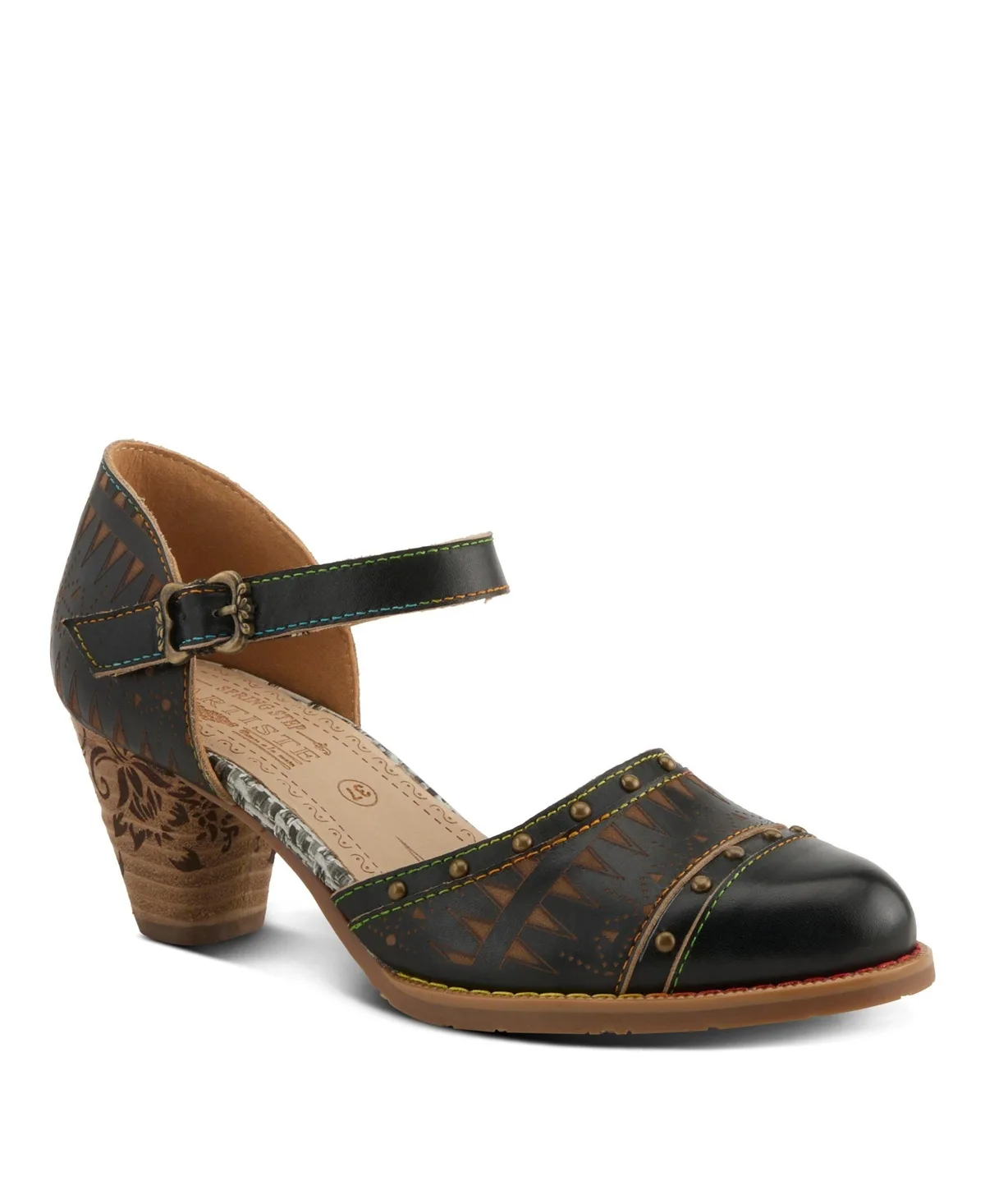 L'Artiste Spring Step Niobella Mary Jane with Hand-Painted Leather by Lartiste