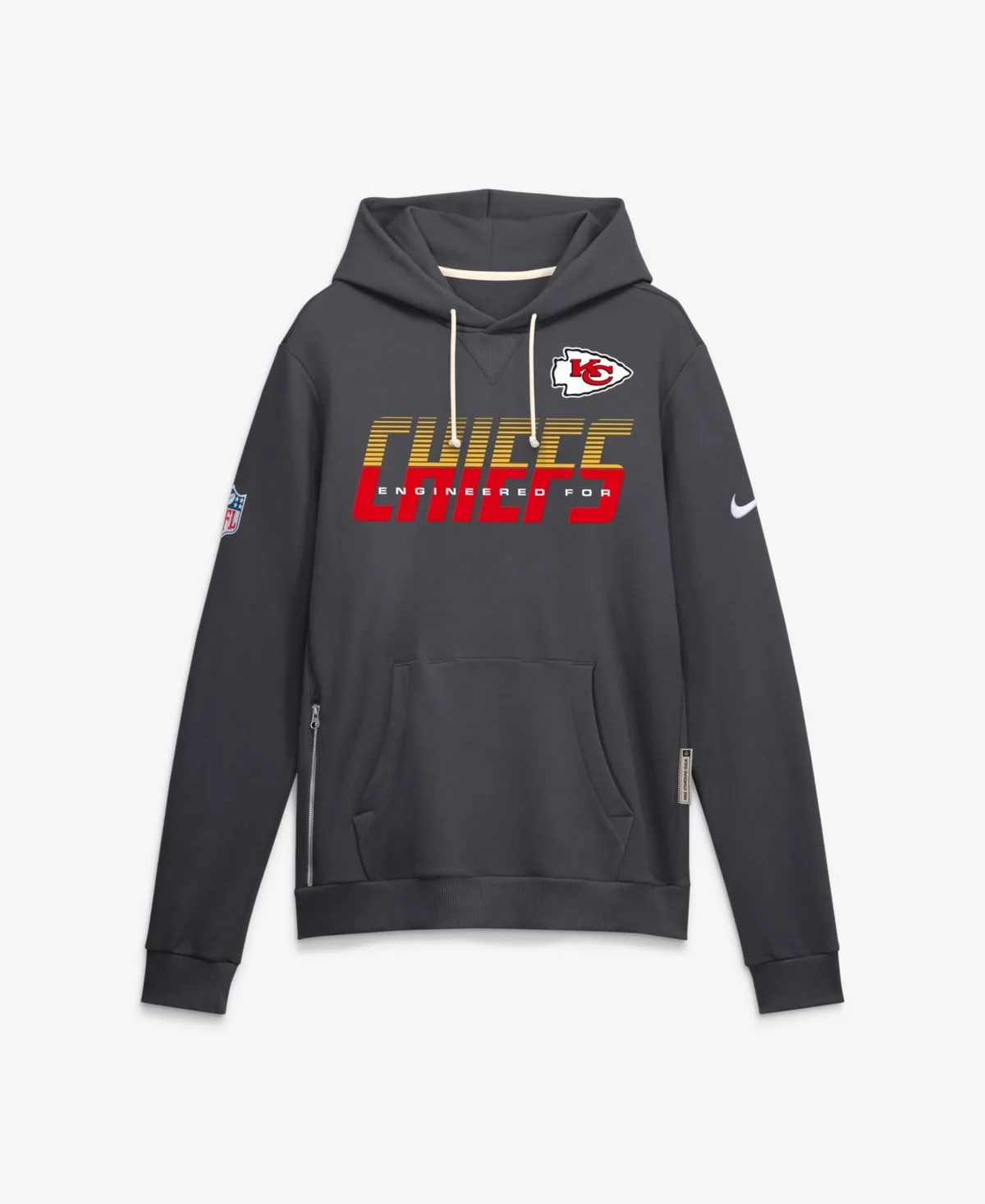 Kansas City Chiefs Sideline Standard Issue Dri-Fit Loose-Fit Pullover Hoodie by Nike