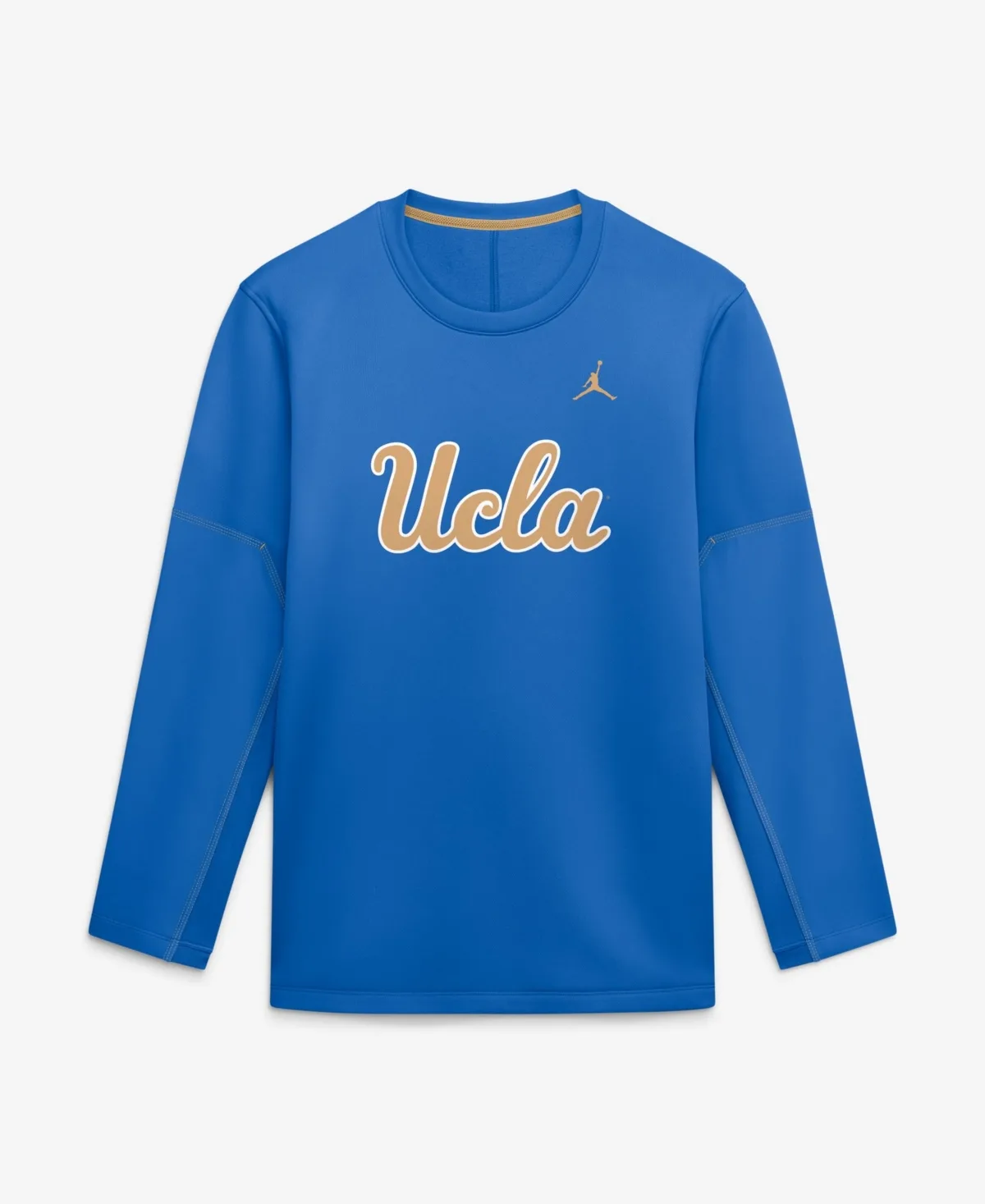 Ucla Bruins Ucla Sideline Coaches Brushed Pique Fleece Crewneck Long Sleeve Top by Jordan