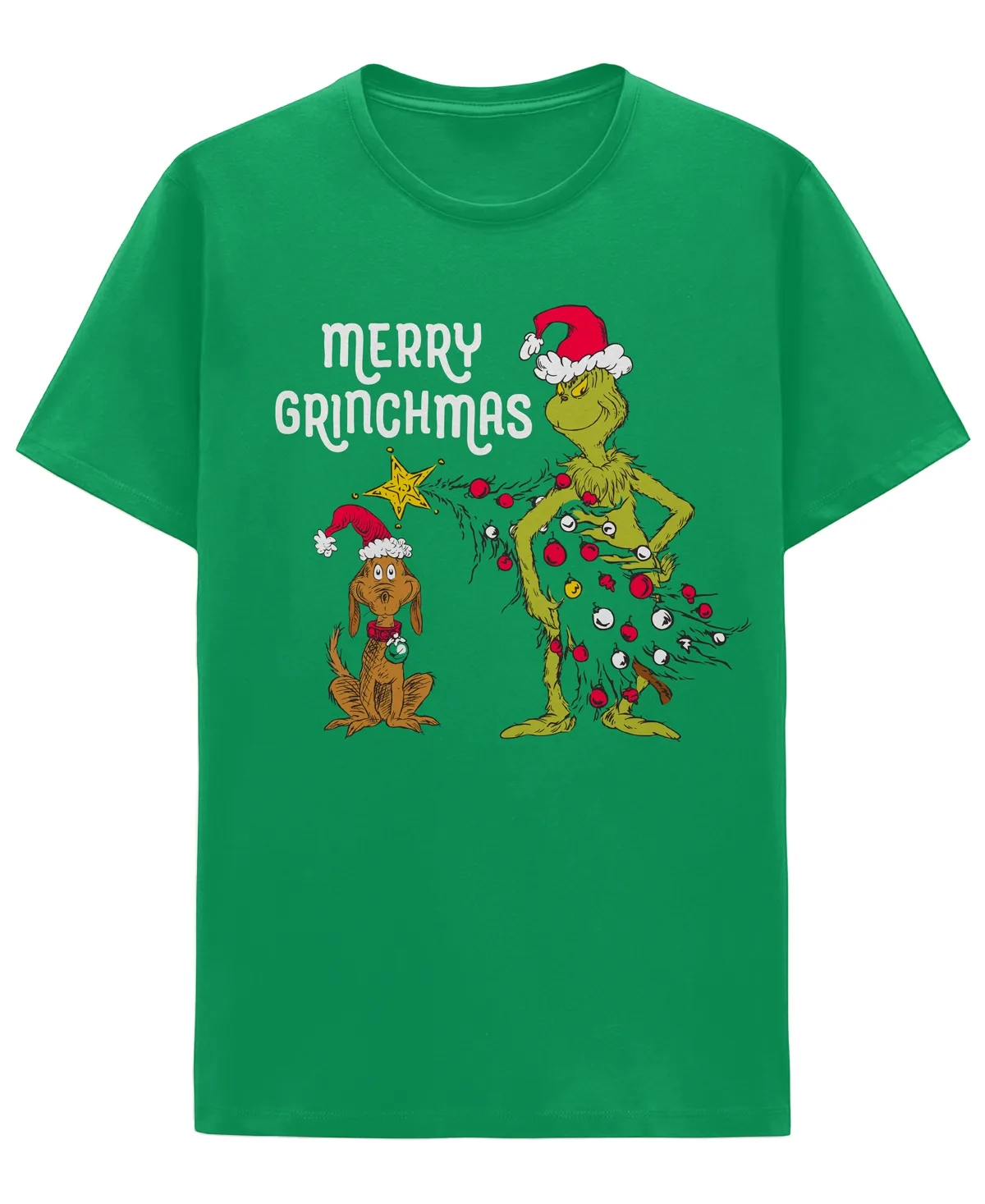 Merry Grinchmas Grinch and Max Christmas Graphic T-Shirt by Hybrid Apparel