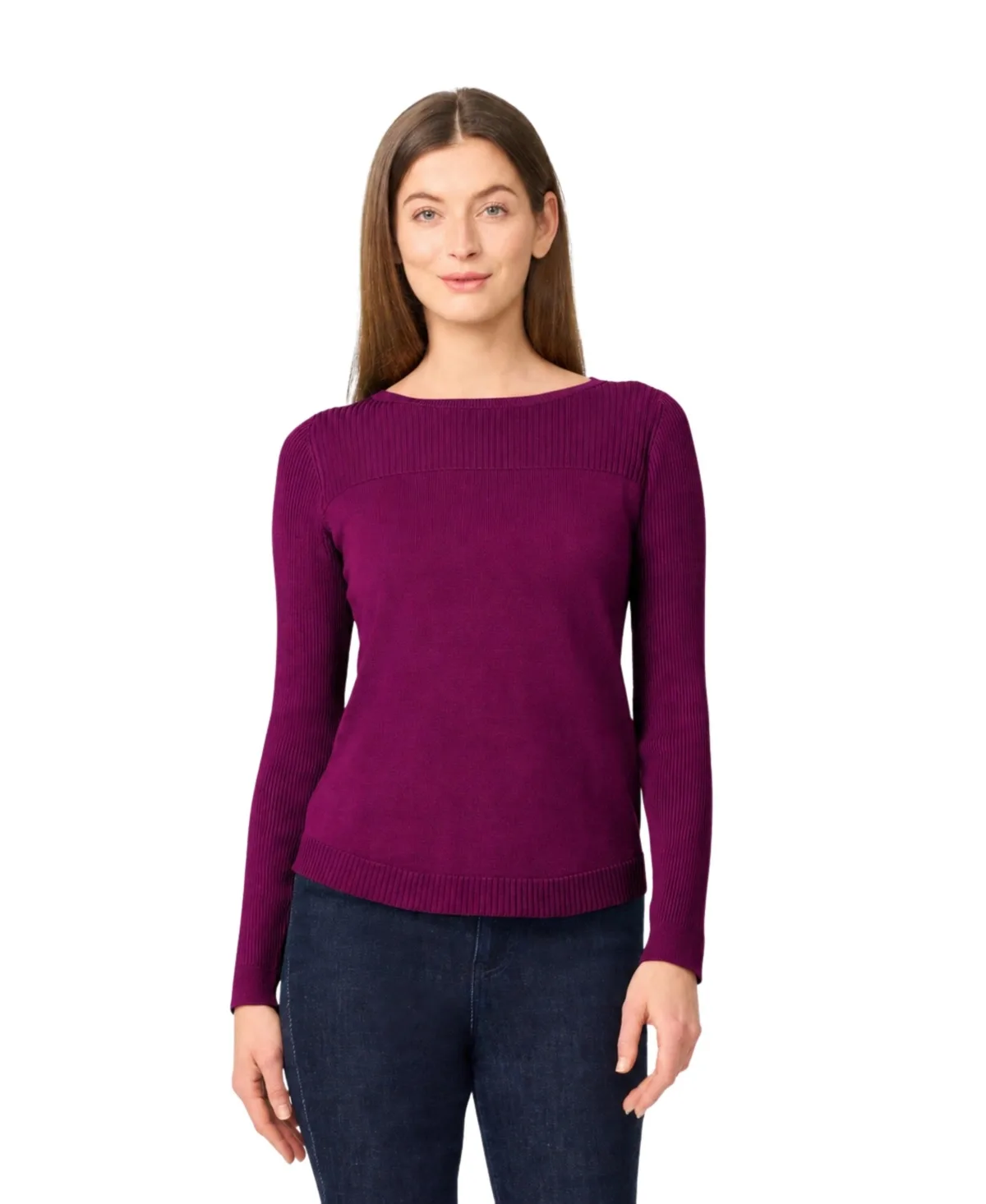 Boat Neck Long-Sleeve Sweater by PAIGE