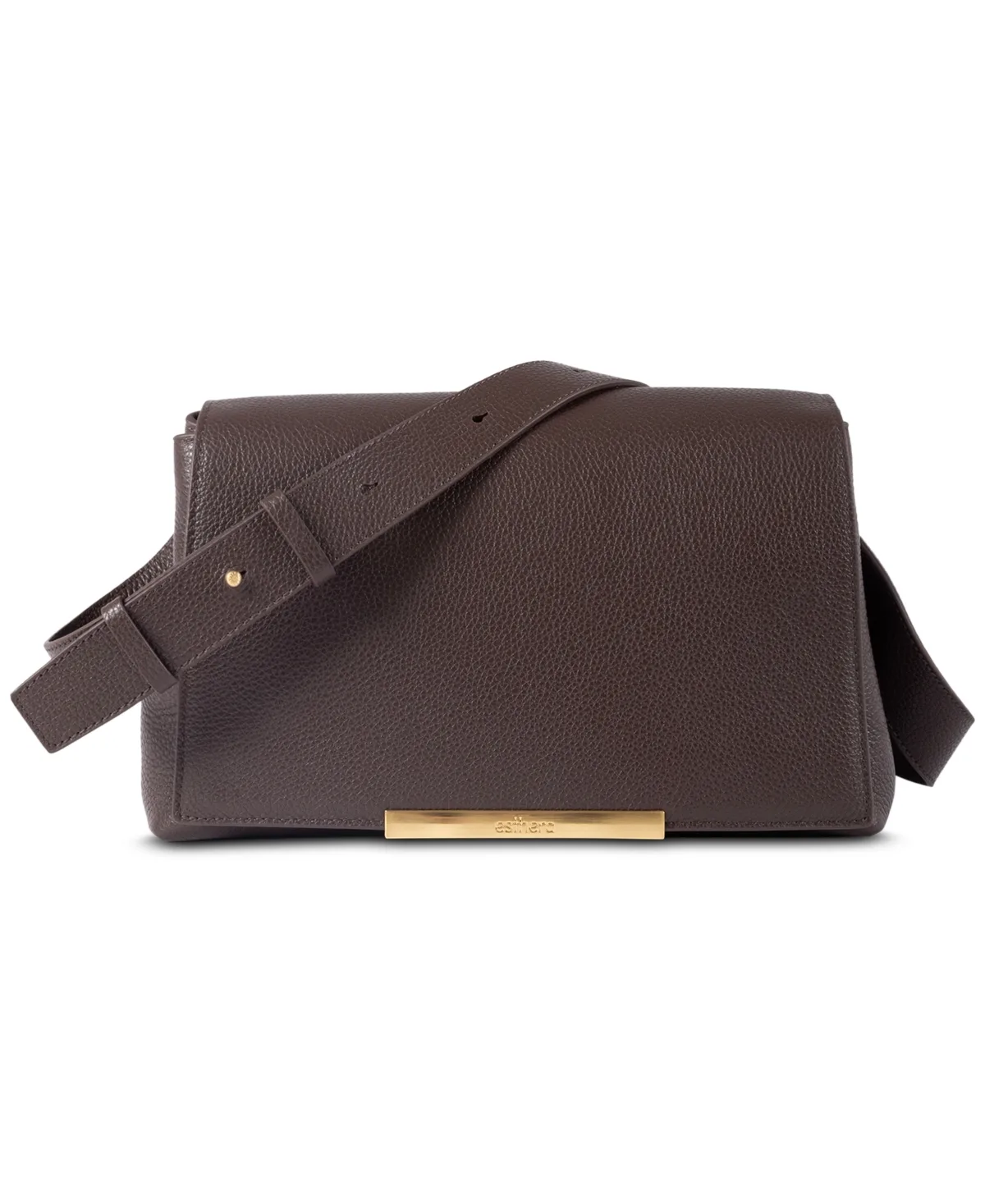 11AM Soft Floater Signature Metal Bar Detail Small Crossbody Handbag by Esthera