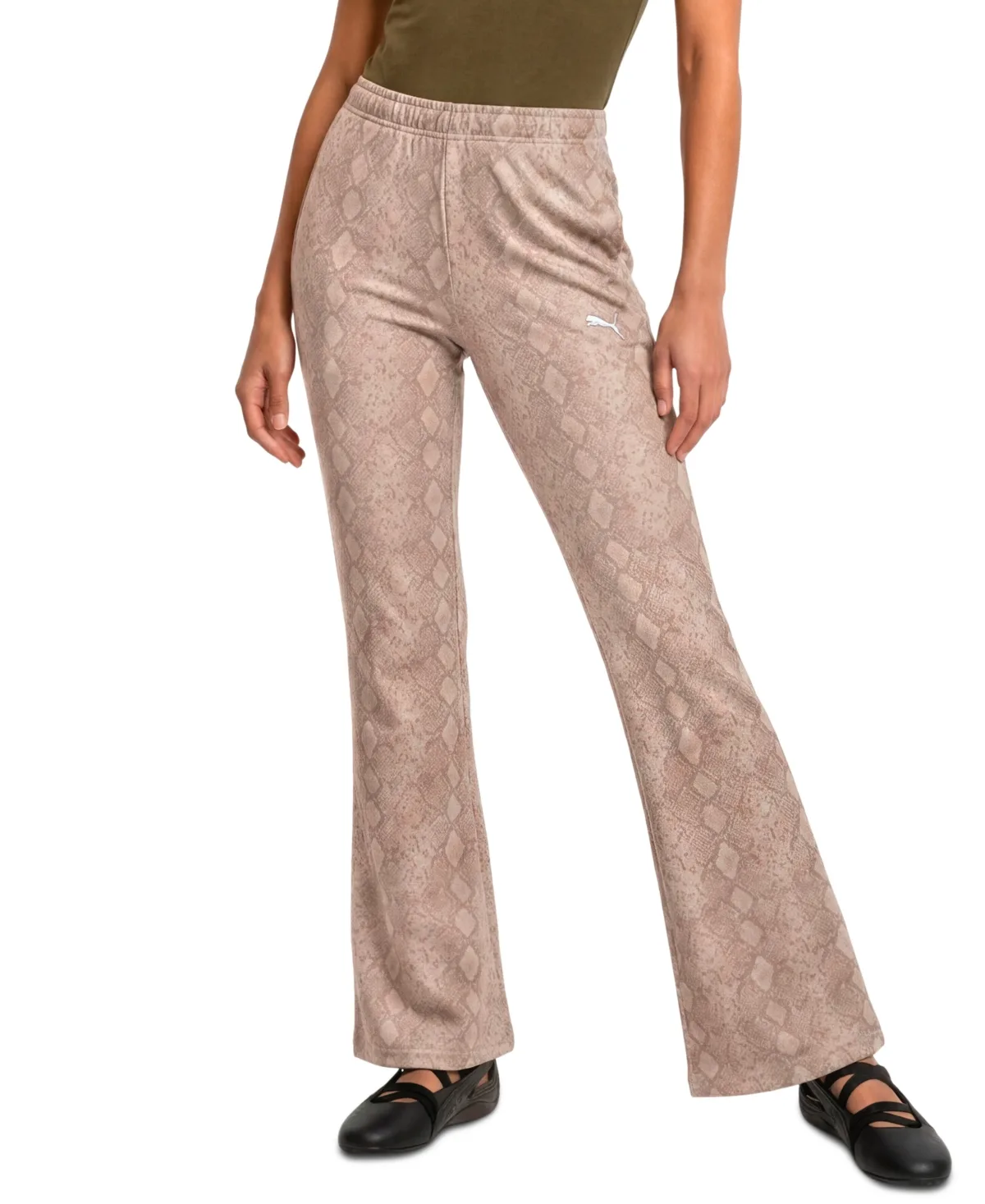 Snake Pack Flared Snake-Print Pull-On Leggings by PUMA