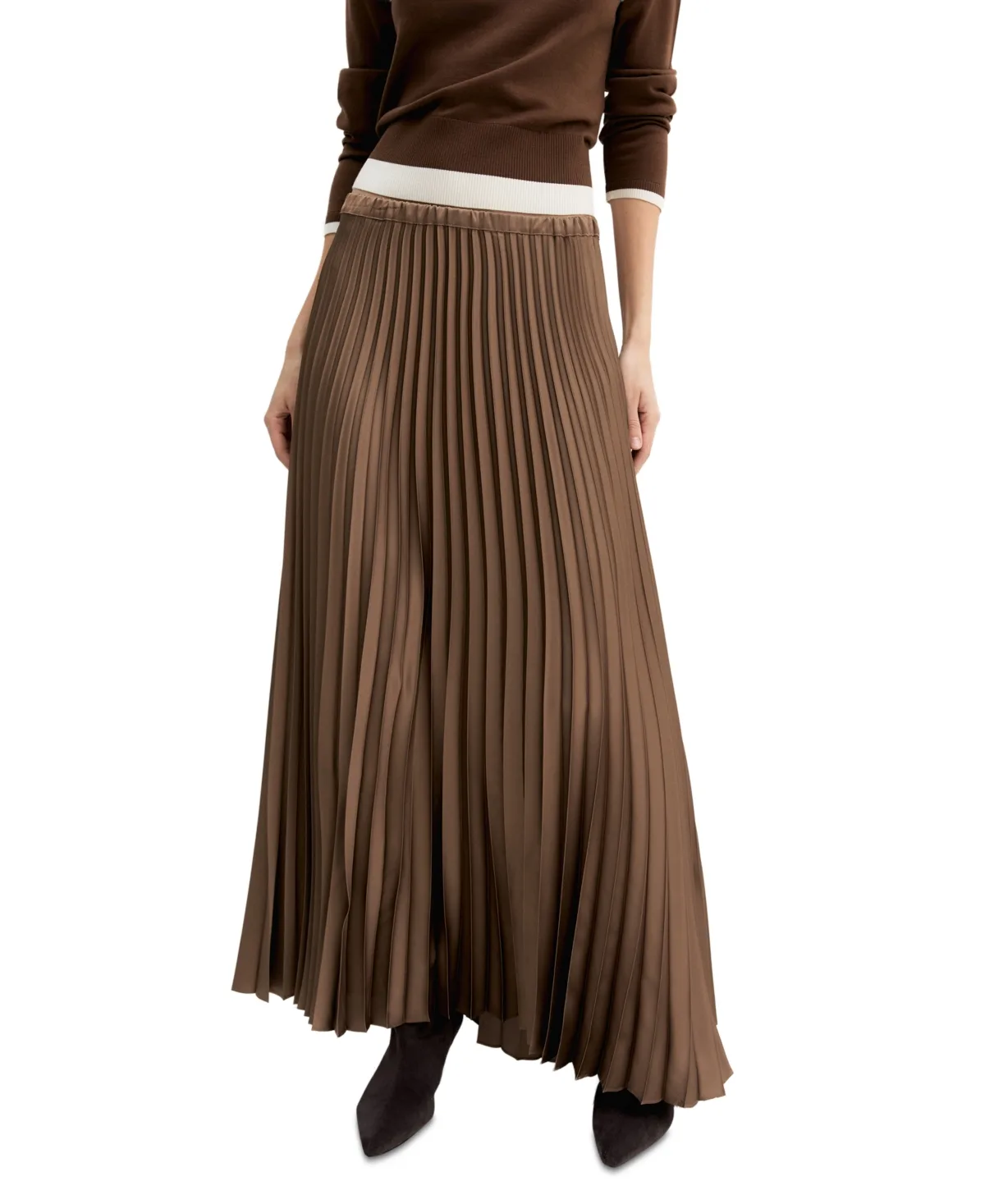 Emmastrale High-Waisted Pleated Maxi Skirt by Emme Marella