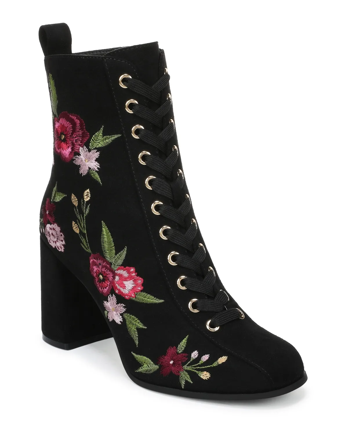 Lace-Up Block-Heel Dress Booties by Wild Pair