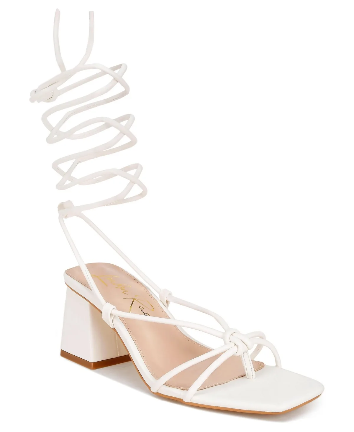 Porsiah Strappy Tie Up Block Heels