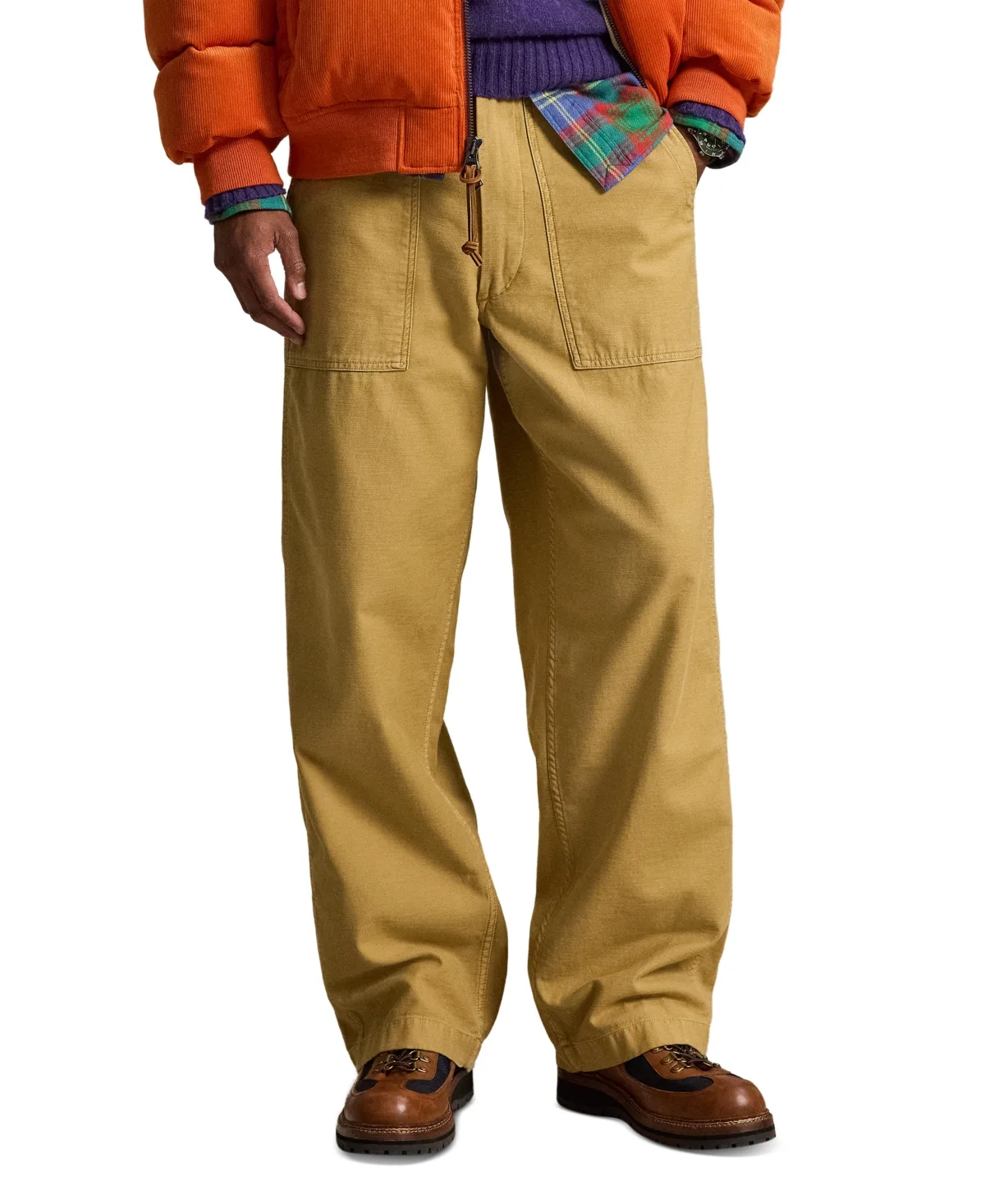 Relaxed Fit Reverse-Sateen Utility Pants