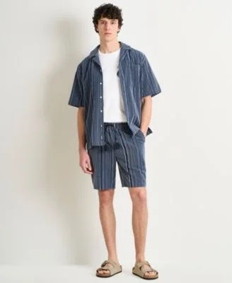 Awning Stripe Matching Set Paired with Cotton Delfts Blauw Graphic Tee by Scotch & Soda