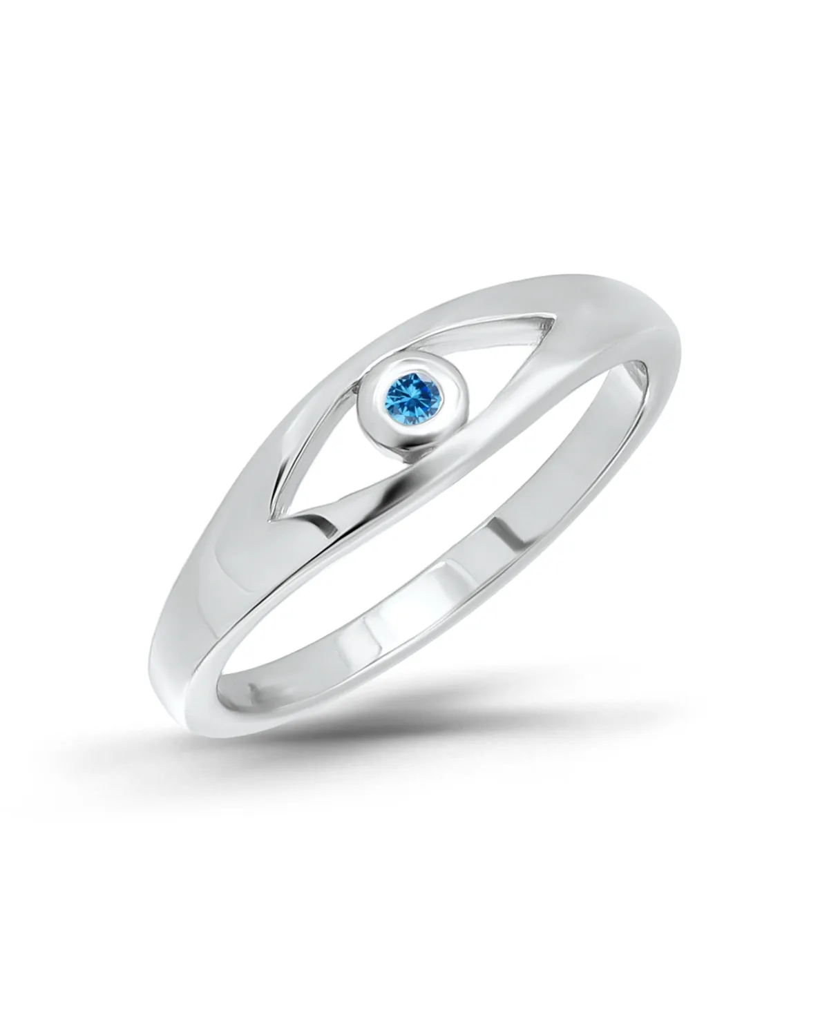 Cubic Zirconia Aqua Blue Evil-Eye Ring by Macy's