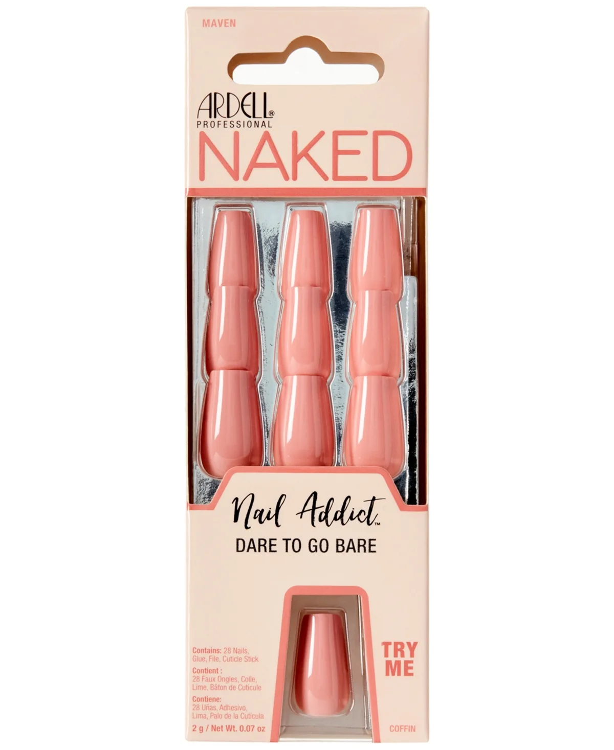 Nail Addict Naked Press-On Nails, Maven by Ardell Nails