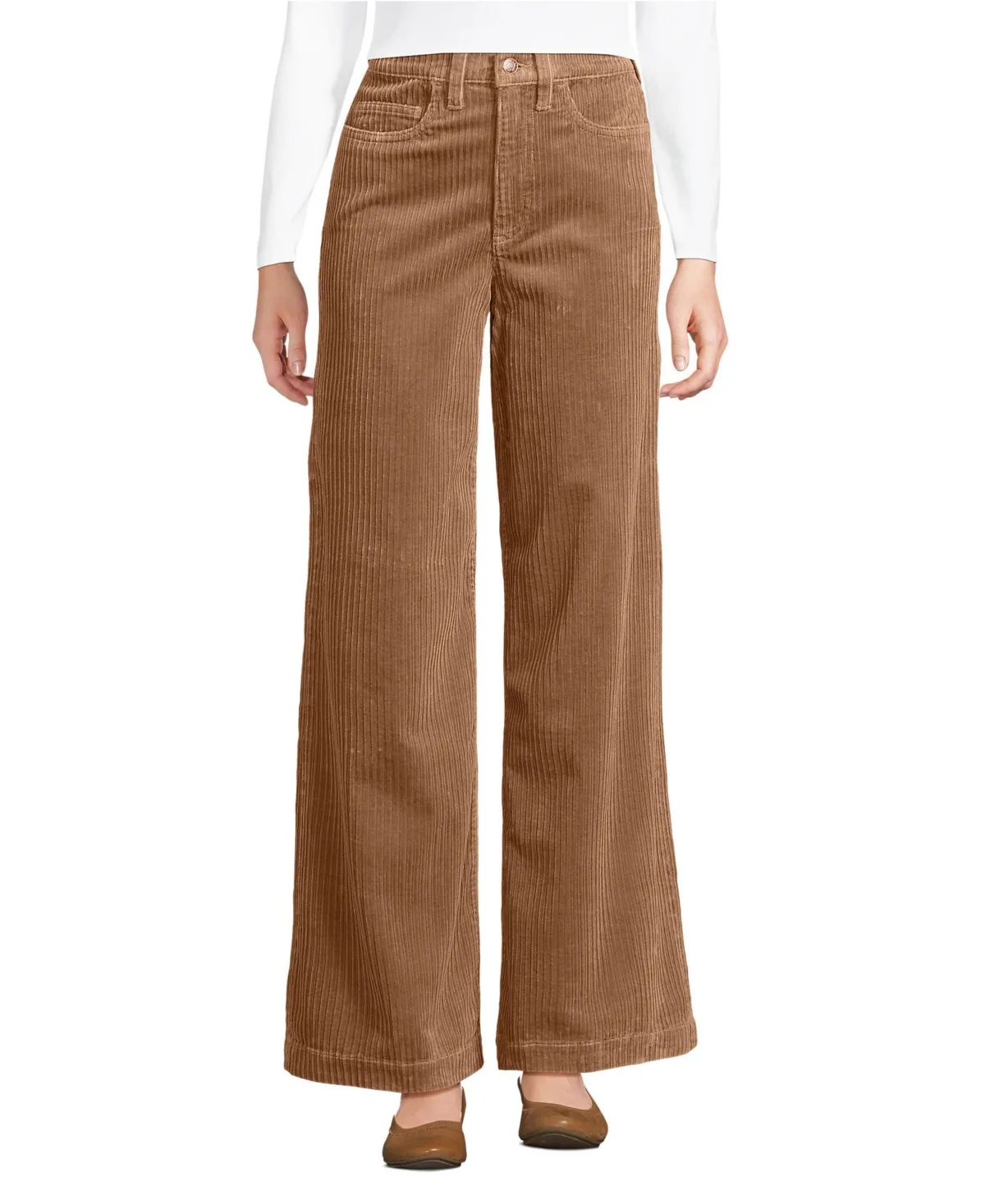 High Rise Wide Leg Corduroy Pants